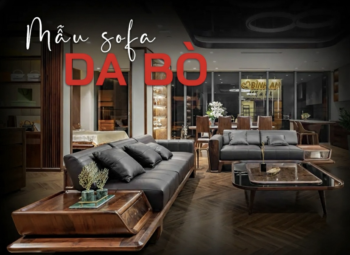 Mẫu sofa da bò